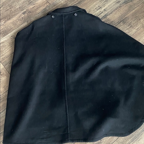 Coach Black and Plaid Wool Poncho Cape M/L - Picture 5 of 5